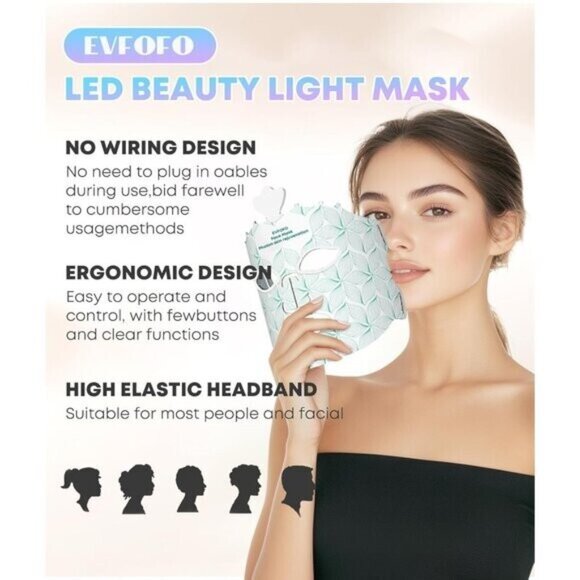 Mask for Face, 7 Colors Face Mask Light - Picture 8 of 9